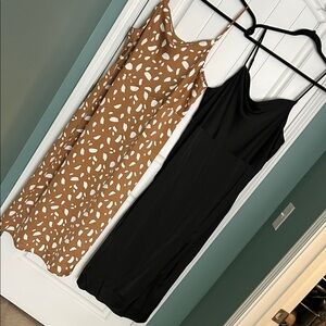 BUNDLE:  Brown and Black Spaghetti Strap Dresses